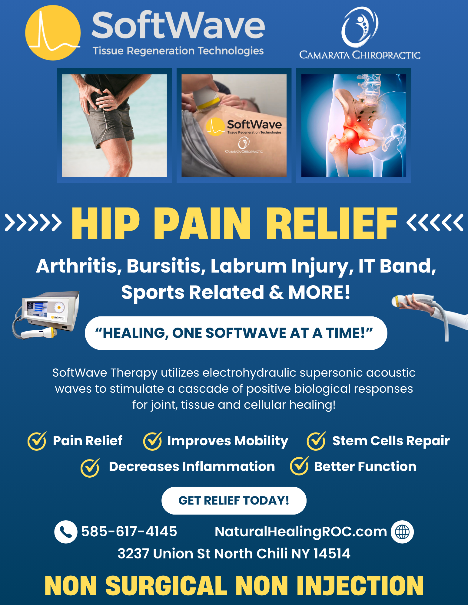 SoftWave Tissue Regeneration Technology (TRT): Revolutionizing Hip Pain Relief at Camarata Chiropractic & Wellness
