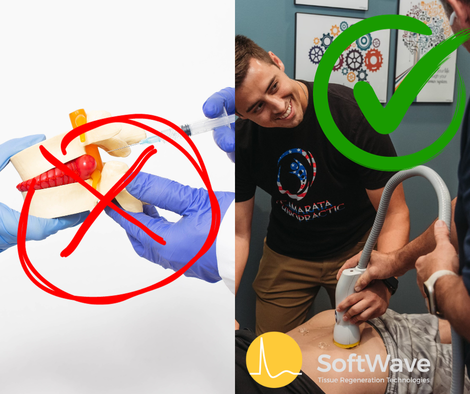 Spine Injections VS. SoftWave Therapy: Lower Back Pain due to Disc Herniation and Degenerative Disc Disease