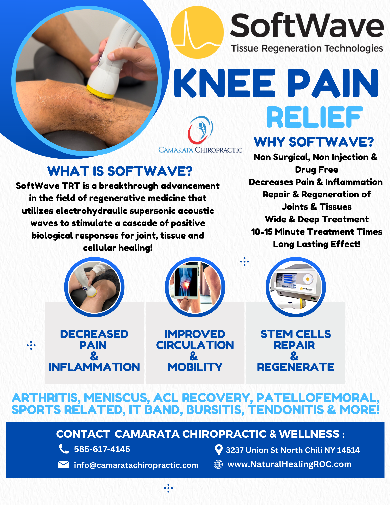Revolutionizing Knee Pain Treatment with SoftWave TRT at Camarata Chiropractic & Wellness